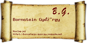 Bornstein György névjegykártya
