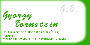 gyorgy bornstein business card